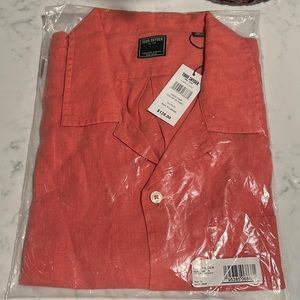 TODD SNYDER New York, Linen Camp Collar short sleeve shirt. XL.    SUMMER!